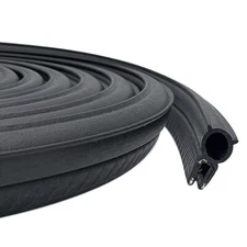 Car Door Seal Strip with Top Bulb, Fit 1/16" Rubber Fits 1/16 Inch Edge(10Feet)
