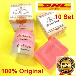 10 Set Collagen Plus Vit E Cream Day Night Collagen Soap Whitening Ebay