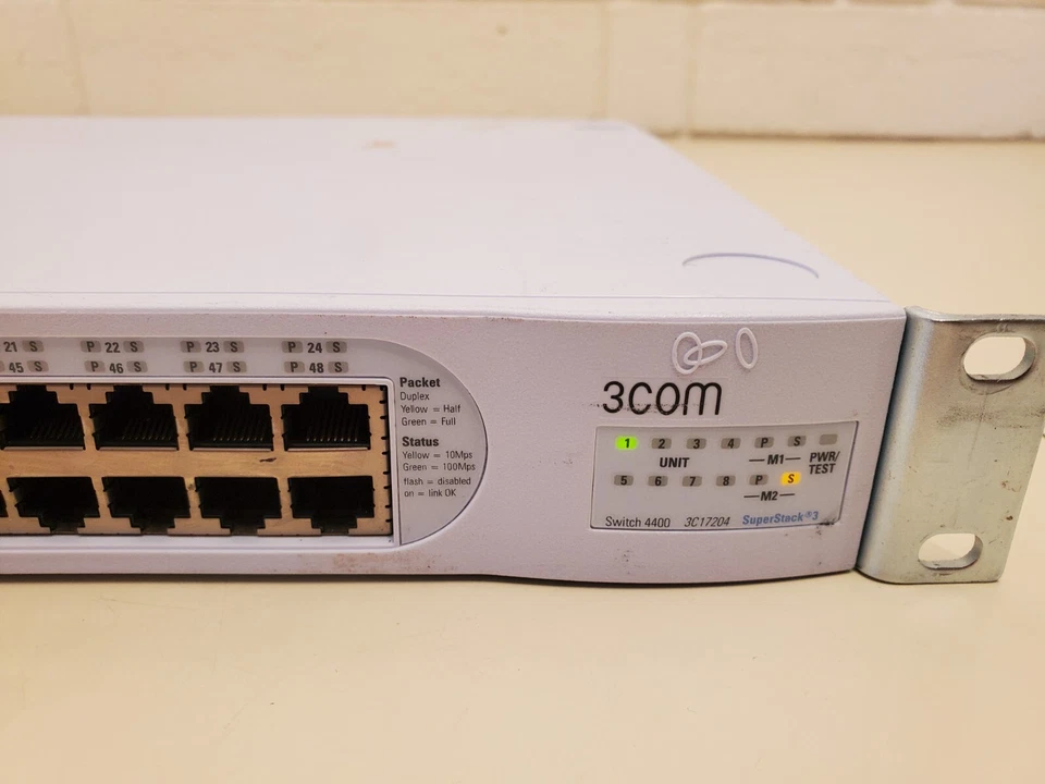 3COM SWITCH 4400 SUPERSTACK 3 3C17204 RACK 48-PORT with CASCADE EXTENDER 3C17226 - Image 3 of 4