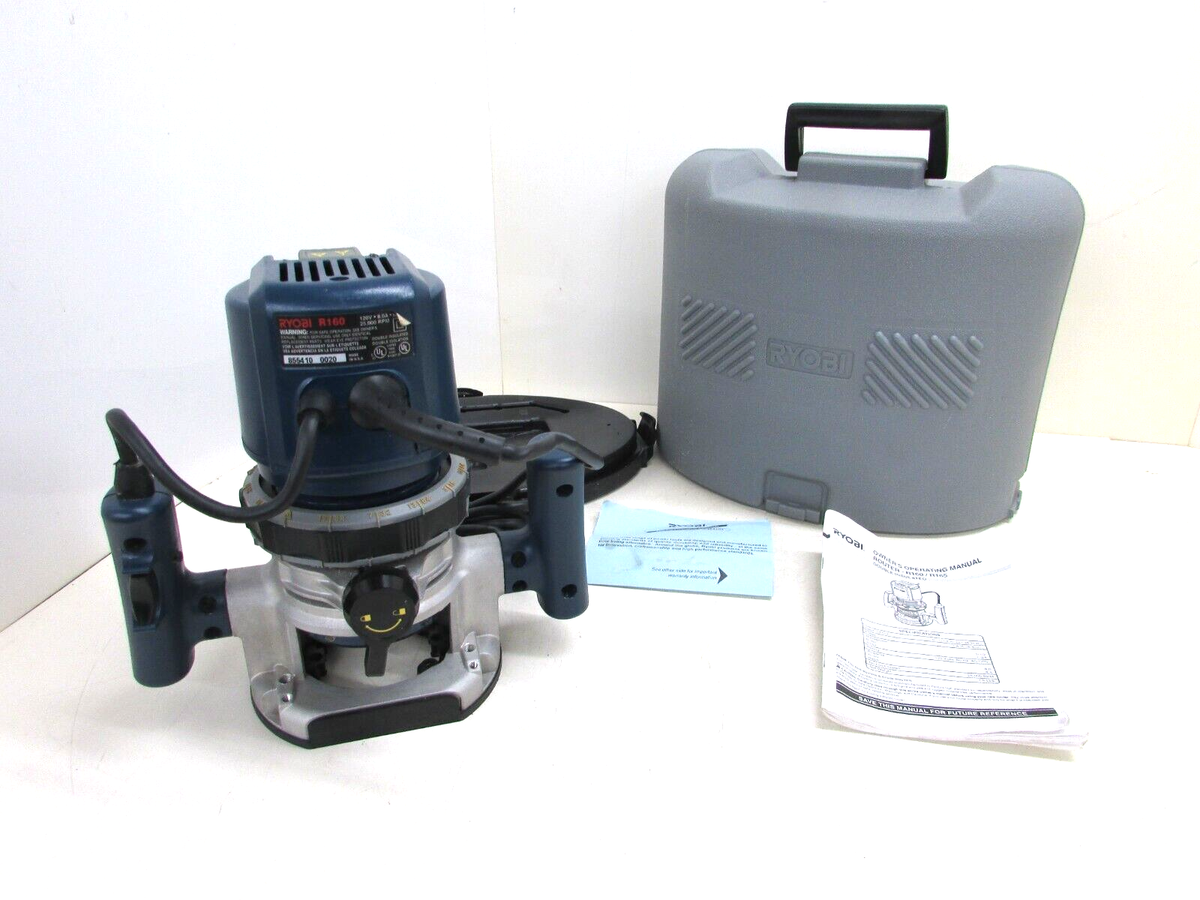 RYOBI TOOLS ROUTER R160, WITH STORAGE / CARRYING CASE, 120V