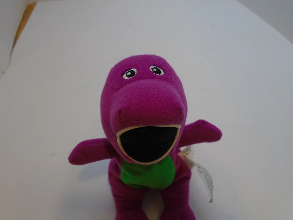 Brinquedo de pelúcia Barney Dinosaur pequeno 6" Lyons Golden Bear Co bicho de pelúcia - Imagem 2 de 4