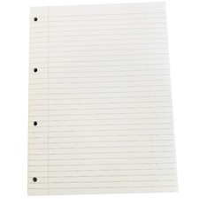 A4 x 160pp  Lined Ruled Line Notes 4 Hole Paper School Writing Pad Refill