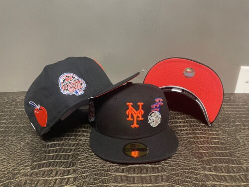 NEW ERA New York Mets ASG personalizzato 59Fifty nero/arancione nuovo Apple (JUST-IN)
