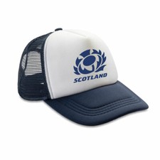 SCOTLAND rugby retro adjustable trucker cap [navy/white]