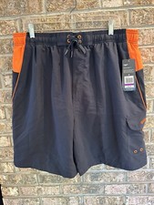Speedo Turbodri Swim/Board Shorts Volley 20  Classic Black  Orange Size 2XL