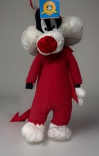 Vintage 1998 Looney Tunes Sylvester Plush 26  Red Devil Costume Ace L
