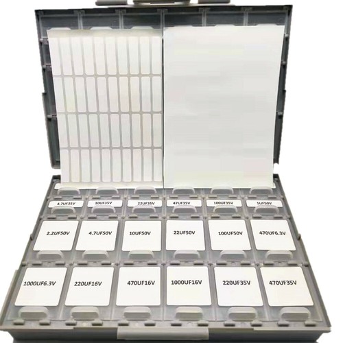 AideTek 24 Valore 410pz SMD Condensatore Elettrolitico Alluminio Assortimento Scatola-TUTTO - Foto 8 di 11