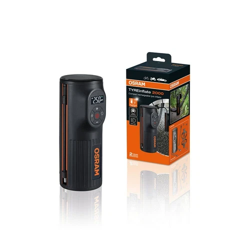 OSRAM LUFTPUMPE LUFTKOMPRESSOR DRUCKLUFT AKKU 120PSI AUTO FAHRRAD REIFENFÜLLER