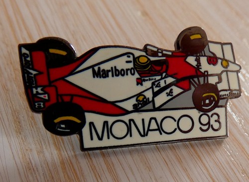 RARE PIN'S F1 FORMULA ONE AYRTON SENNA MC LAREN CIRCUIT MONACO 93 - Foto 3 di 4