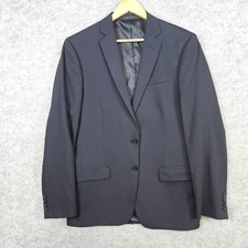 Calvin Klein Men's Blazer Black Slim Fit Size 40R Uncut 100 Wool Preppy Church