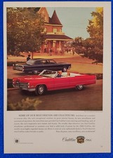 1966 Cadillac Deville Convertible Fleetwood Brougham Limousine Color Print Ad