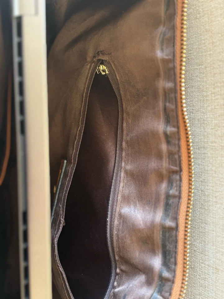 Bolso de hombro Kattee de cuero genuino suave marrón Foto 4 de 4