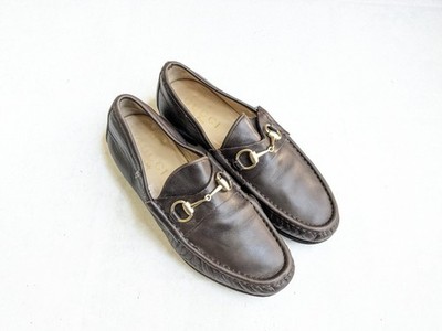 Gucci Horsebit Loafers Men US 10 Brown Leather Dress Shoes Italy