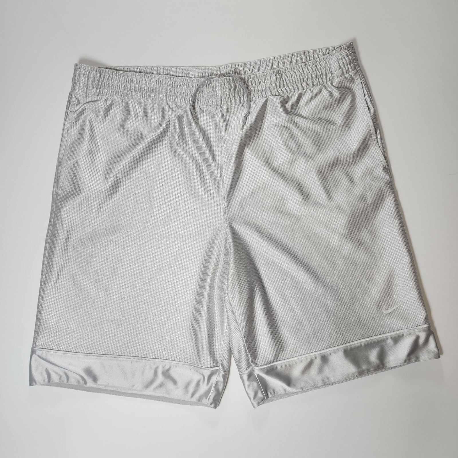 Nike Dazzle Shorts Mens L White Silver Basketball Mesh Shiny Athletic Y2K Vtg