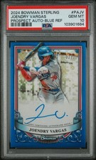 2024 BOWMAN STERLING PRSPCT AUTOS BLUE REFRACTOR JOENDRY VARGAS 2/25 PSA 10