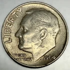 1964 - P Roosevelt Dime - Circulated Condition - 90% Silver - US Coin - 3987