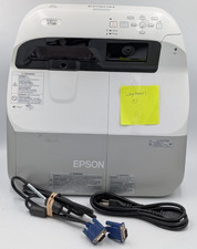 Epson BrightLink 475Wi Ultra Short Throw Projector Power  VGA Cord Tested Works