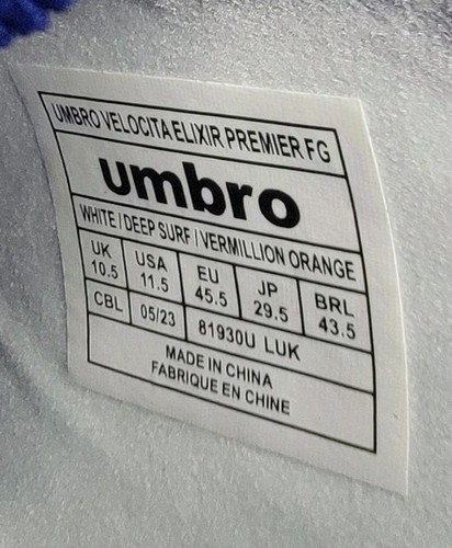 Umbro Velocita Elixir Premier FG Fußballschuhe Herren Größe 11,5 #81930U-LUK - Bild 10 von 10