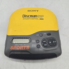 Sony Discman ESP CD Player SPORTS Yellow D-421SP FOR PARTS/REPAIR