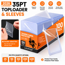 100-1000CT 3x4 Clear Laminated Top Loaders Sleeves for 35pt Sports Cards