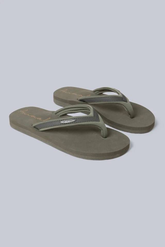 Animal Womens Swish Logo Flip Flop Ladies Beach Summer Slip On Sandals