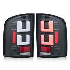 Clear Lens Led Tail Lights For 2007-2014 Chevy Silverado 1500 2500 Black Lamps