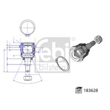 1X FEBI BILSTEIN TRAG-/FÜHRUNGSGELENK LINKS/RECHTS FÜR HYUNDAI 54530C8500 NEU