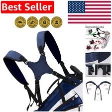 Adjustable Blue Shoulder Strap for Golf Bag - Heavy-Duty  Padded for Comfort