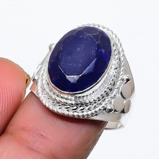 Blue Onyx Gemstone Handmade 925 Sterling Silver All Size Ring For Gift