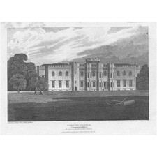 CARDIFF CASTLE - Antique Print 1812