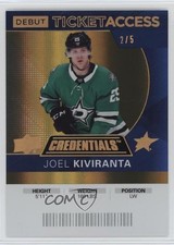 2021-22 Credentials 2020-21 Debut Ticket Access Gold 2/5 Joel Kiviranta #97 07g7