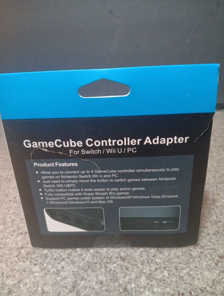 Adaptador de controlador GameCube de 4 puertos para Nintendo GameCube a Switch y Wii U y PC Foto 3 de 3