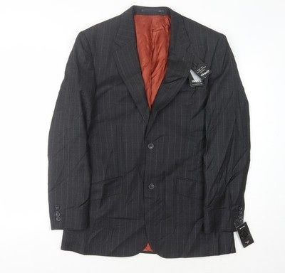 T.M. Lewin Herren Wollblazer grau gestreift 38R