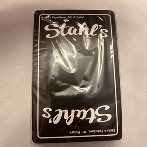 Vintage Stahl’s Furniture  Mt. Pulaski Il Advertising Playing Cards Logan Co.