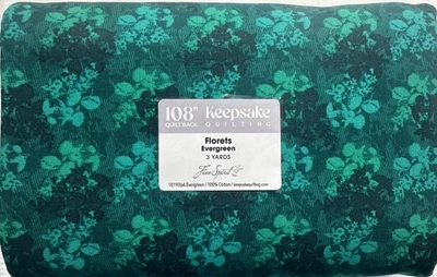 FLORETS EVERGREEN BACKPACK BY FREE SPIRIT FOR KEEPSAKE QUILTING 3YDS X 108" - Image 1 of 4
