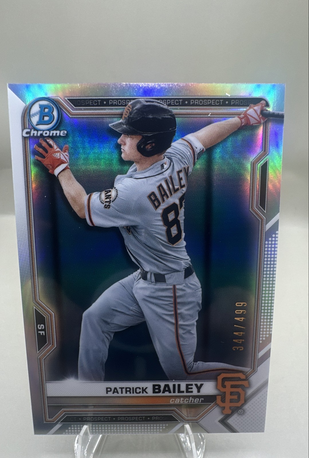 2021 Bowman Chrome - Prospects Patrick Bailey #BCP-230 Refractor /499 (RC)