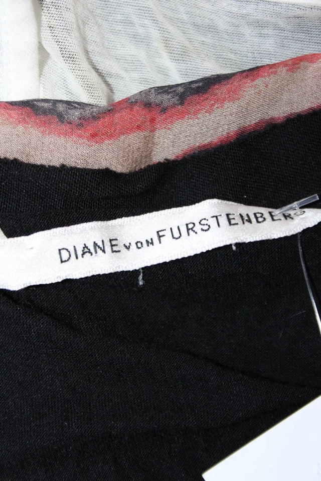 Blusa multicolor sin mangas cuello redondo para mujer Diane Von Furstenberg talla S Foto 4 de 4