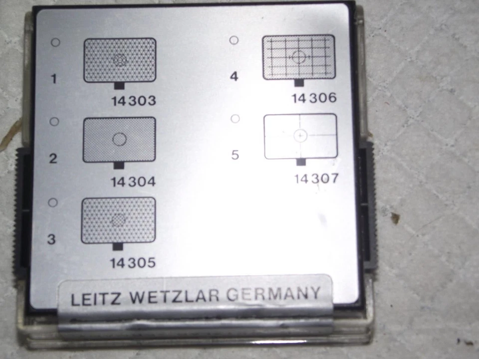 PANTALLA DE ENFOQUE LEICA NÚMERO 14-304 PARA CÁMARA R4 SLR Foto 3 de 4