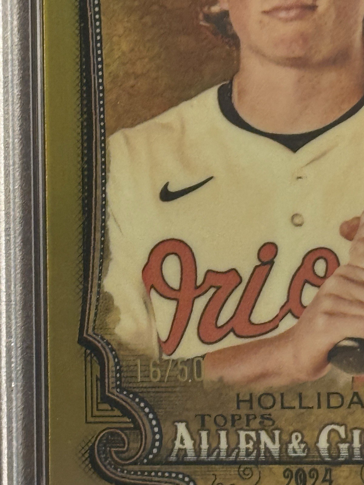 2024 Topps Allen & Ginter - Chrome Jackson Holliday #277 Gold Refractor /50 (RC) view 3