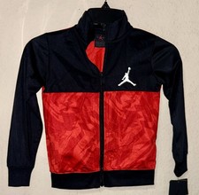 Nike Air Michael Jordan JumpMan Full Zipper Kids Jacket 4-5 Years Black Red NEW