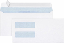 #10 Double Window Envelopes (72 Count) Self-Seal Business Envelopes with Secu... thumbnail