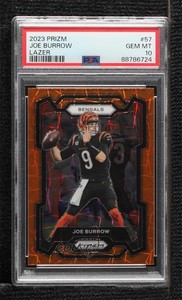 2023 Panini Prizm Lazer Prizm Joe Burrow #57 PSA 10 GEM MT