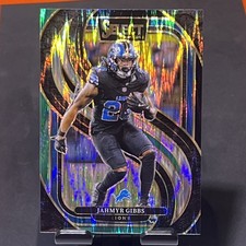 2024 Panini Select - Premier Level Jahmyr Gibbs #163 Black & Green Shock Prizm