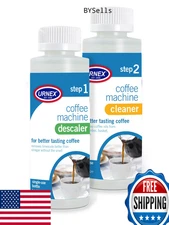 Urnex Coffee Maker Cleaner & Descaler Kit - 2 Single Use Bottles - Professional