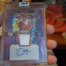 2023 Prizm Jalin Hyatt Purple Power Auto /49 RC New York Giants  error auto