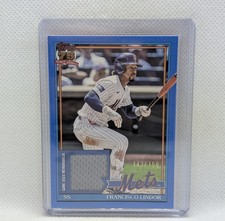 2026 Topps MLB Series 1 - Francisco Lindor Game Used Mem Blue 1991 Retro /150