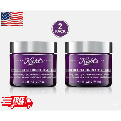 (2X)Kiehl s Super Multi-Corrective Anti-Aging Face & Neck Cream 2.5oz