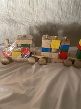 Wooden Toy Train Set 34 Piece Item 829