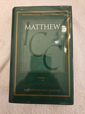 Matthew Volume 1 The International Critical Commentary