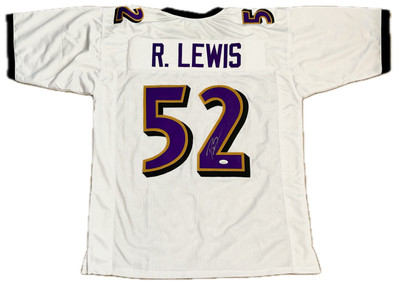 RAY LEWIS SIGNED AUTOGRAPHED JERSEY JSA COA BALTIMORE RAVENS GOAT MVP HOF CHAMP